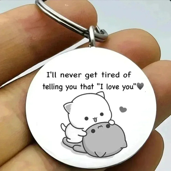 Super cure kitty paw baby  l love you Keychain - Picture 1 of 1